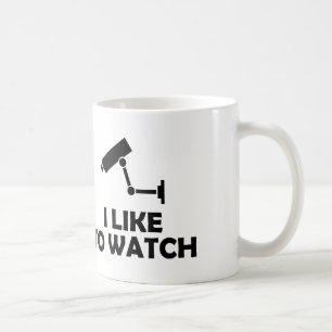 Jag gillar att titta på inspelning av videokamero kaffemugg