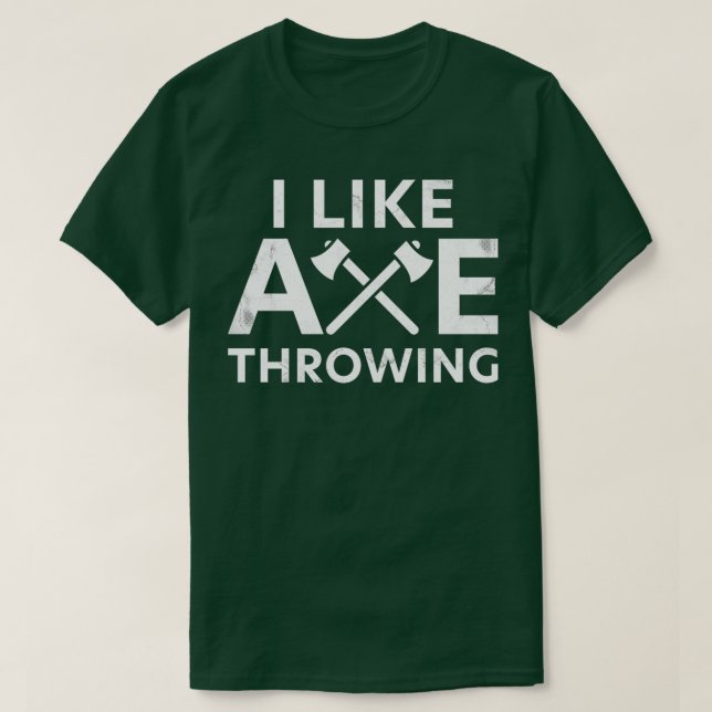 Jag gillar Ax Throwing Classic TShirt T Shirt (Design framsida)