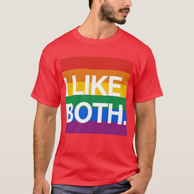 JAG GILLAR BÅDA T-SHIRT (Framsida)