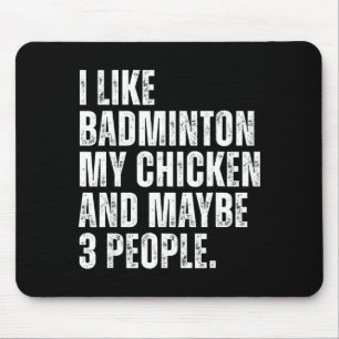 Jag Gillar Badminton Älskar Min Kyckling Pet Rolig Musmatta
