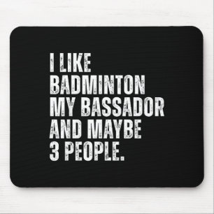 Jag Gillar Badminton Älskare Bador Hundägare Rolig Musmatta