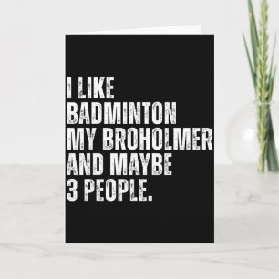 Jag Gillar Badminton Älskare Broholmer Hundägare R Kort
