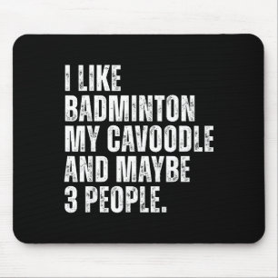 Jag Gillar Badminton Älskare Cavoodle Hundägare Ro Musmatta