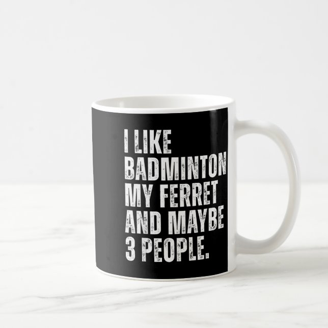 Jag Gillar Badminton Min Illberättare Rolig  Kaffemugg (Höger)