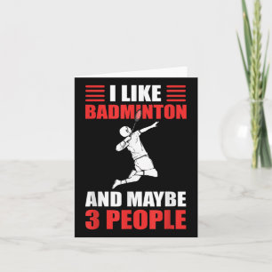 Jag gillar badminton och kanske 3 personer badmint kort