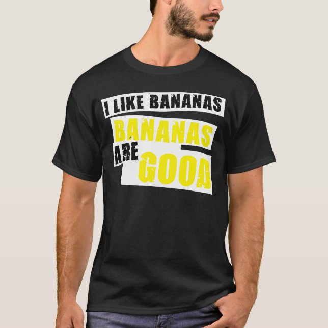Jag gillar bananer - bananer är bra tee (Framsida)