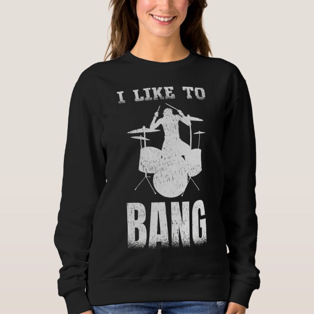 Jag gillar Bang Drummer T Shirt (Framsida)