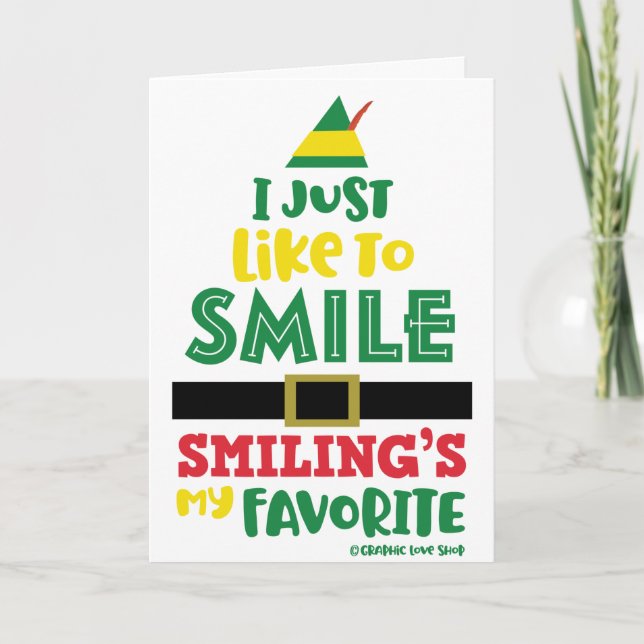 Jag Gillar Bara Att Le Christmas © GraphicLoveShop Kort (Framsida)