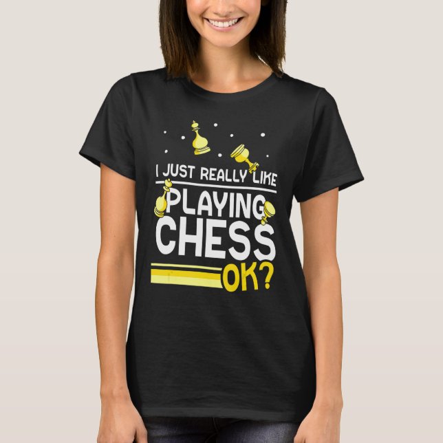 Jag gillar bara att spela schackspelarmatchen t shirt (Framsida)