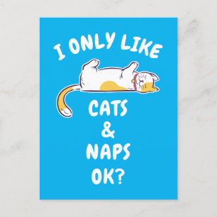 JAG GILLAR BARA CATS & NAPS OK? VYKORT