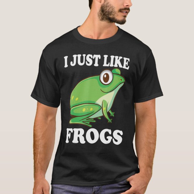 Jag gillar bara grodor Grog Costume Amphibian T Shirt (Framsida)