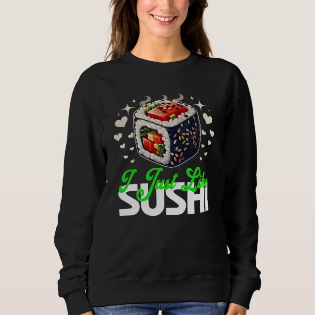 jag gillar bara sushi citat för älskare t shirt (Framsida)