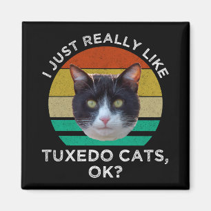 Jag gillar bara Tuxedo Cats okej? Magnet