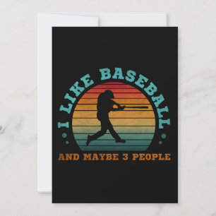Jag Gillar Baseball Och Kanske 3 Personer Inbjudningar