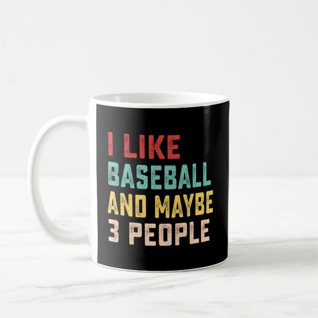 Jag gillar Baseball och kanske 3 personer Kaffemugg (Vänster)