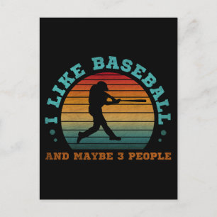Jag Gillar Baseball Och Kanske 3 Personer Vykort