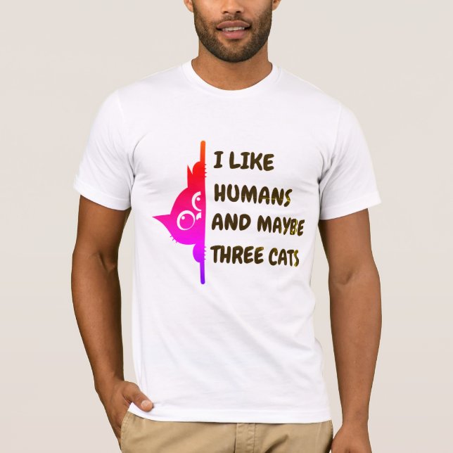 Jag gillar baseboll-tittande katt t shirt (Framsida)