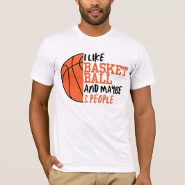 Jag gillar basket och kanske 3 personer t shirt