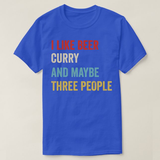 Jag gillar Beer Curry T Shirt (Design framsida)