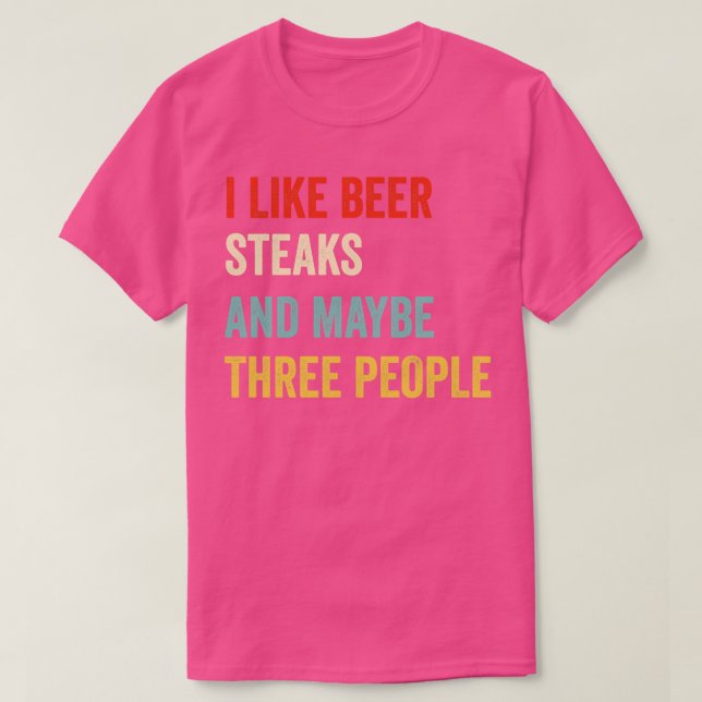 Jag gillar Beer Steak T Shirt (Design framsida)