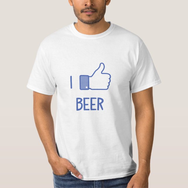 Jag gillar BEER Tee Shirt (Framsida)