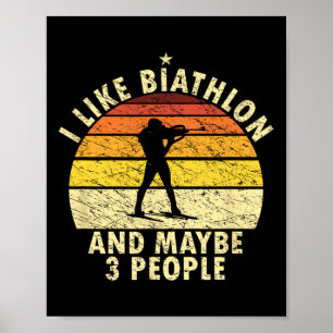 Jag gillar Biathlon Funny Biathlonist Wintersport  Poster