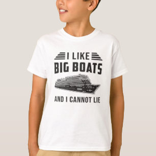 Jag gillar Big Boats Cruise Frakt Boat Boat Ocean T Shirt