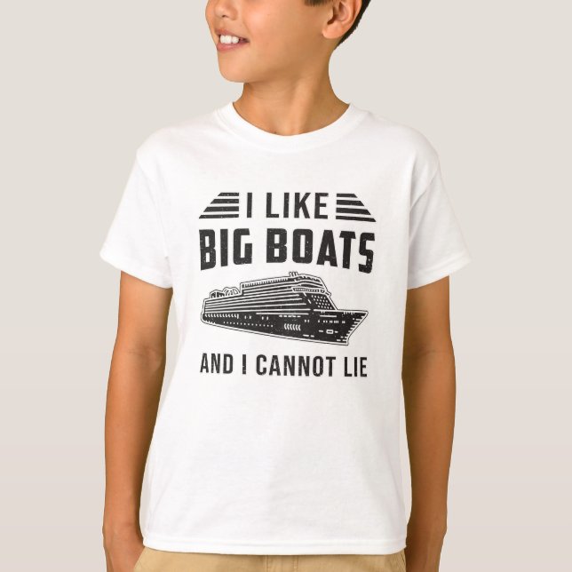 Jag gillar Big Boats Cruise Frakt Boat Boat Ocean T Shirt (Framsida)