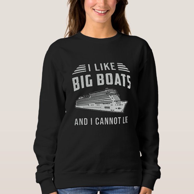 Jag gillar Big Boats Cruise Frakt Boat Boating Yac T Shirt (Framsida)
