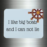 Jag gillar Big Boats Stateroom Funny Cruise Door Magnet<br><div class="desc">Den här designen har skapats genom digital grafik. Det kan vara personlig i området att tillhandahålla eller anpassa genom att klicka för att anpassa ytterligare alternativ och ändra namn, initialer eller ord. Du kan också ändra texten färg och stil eller ta bort texten för en bilddesign. Kontakta mig på colorflowcreations@gmail.com...</div>