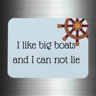 Jag gillar Big Boats Stateroom Funny Cruise Door Magnet