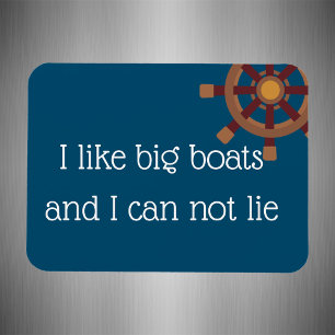 Jag gillar Big Boats Stateroom Funny Cruise Door Magnet