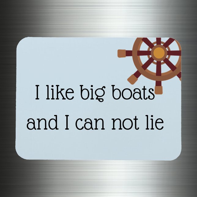 Jag gillar Big Boats Stateroom Funny Cruise Door Magnet (Skapare uppladdad)