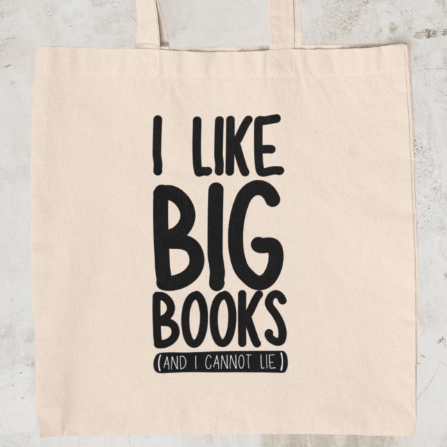 Jag gillar Big Bokar Funny Bookworm Reader Librari Tygkasse (Grab yours today and showcase your love for big books with a side of humour!)