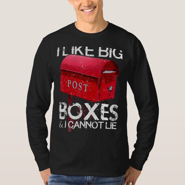 Jag gillar Big Boxes Postal Worker Postman Mai T Shirt (Framsida)
