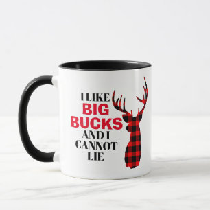 Jag gillar BIG BUCKS Funny Hunting Mugg
