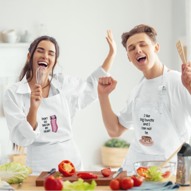 Jag gillar Big Bundts Apron Förkläde (This funny, "I like big bundts and I can not lie" apron would make a great Valentine's Day gift! )