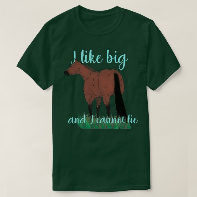 Jag gillar Big Butts Quarter Horse T Shirt (Design framsida)