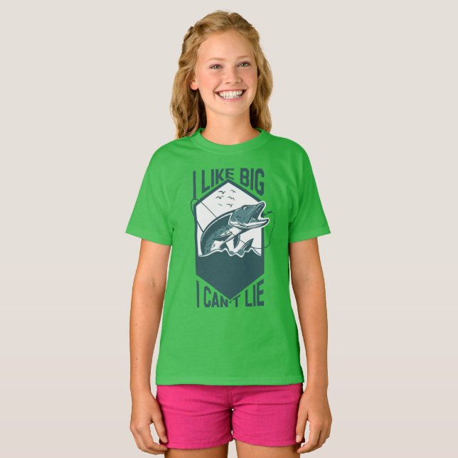 Jag gillar Big Fish och kan inte Ljuga pikkräppnin T Shirt (Hel framsida)