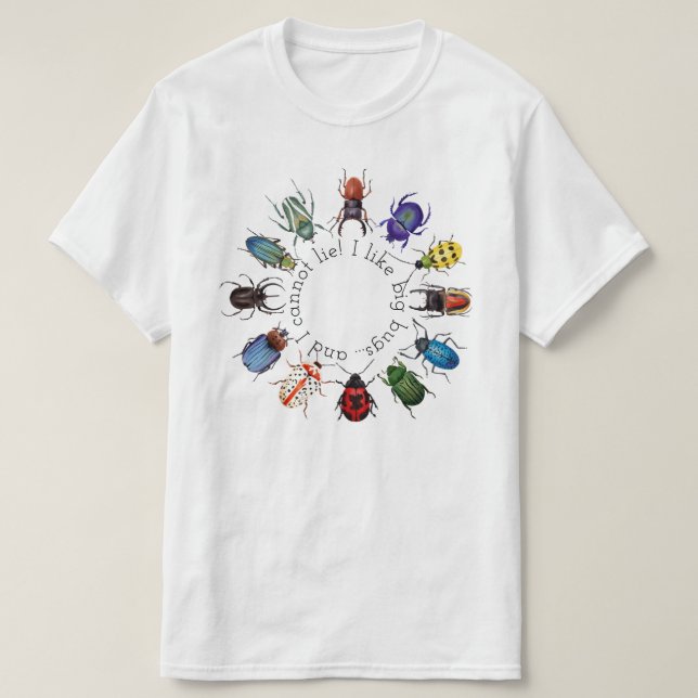 Jag gillar Big Kryp Beetle Circle T-Shirt (Design framsida)