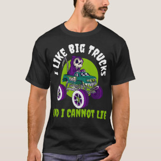 Jag gillar Big Lastbilar Funny Monster Lastbil Gif T Shirt