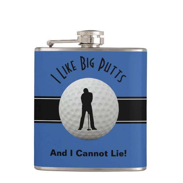 Jag gillar Big Putts Golf Citote Humor Funny Blue  Fickplunta (Framsidan)