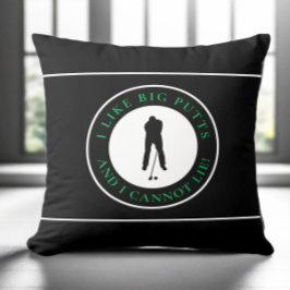 Jag gillar Big Putts-sport Golfer Modern Black Grö Kudde