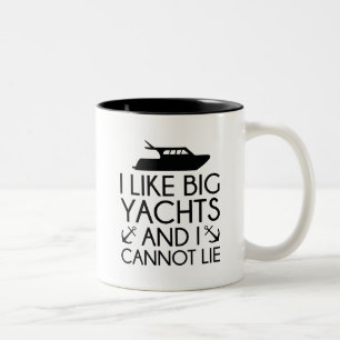 Jag gillar Big Yachts Två-Tonad Mugg