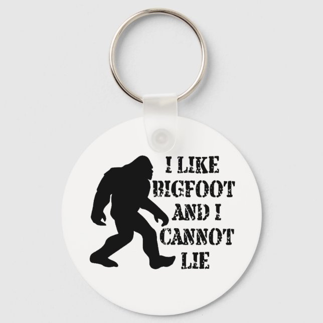Jag gillar Bigfoot och jag kan inte Ljuga    Nyckelring (Framsida)