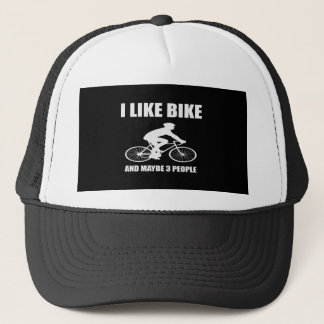 Jag gillar Bike och kanske 3 personer Baseball och Keps