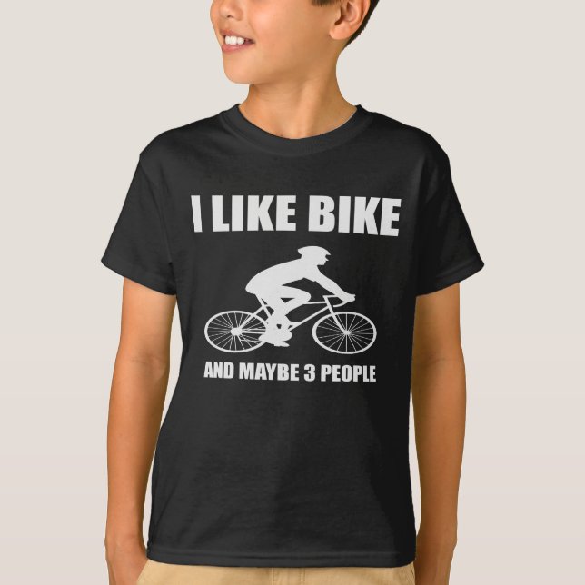 Jag gillar Bike och kanske 3 skjortgåvor T Shirt (Framsida)