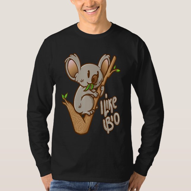Jag gillar Bio Koala Design T Shirt (Framsida)