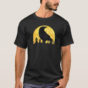 Jag gillar Birds Raven Viking Kråka Silhouette Bir T Shirt