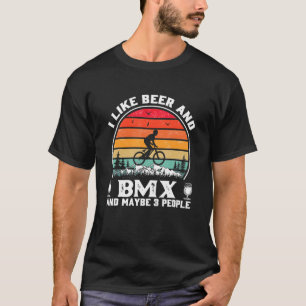 Jag gillar BMX och kanske 3 personer Retro BMX T Shirt